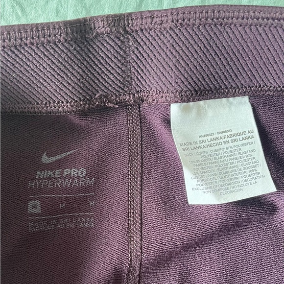 Nike Pro Hyperwarm Workout Leggings in Purple - Picture 3 of 7
